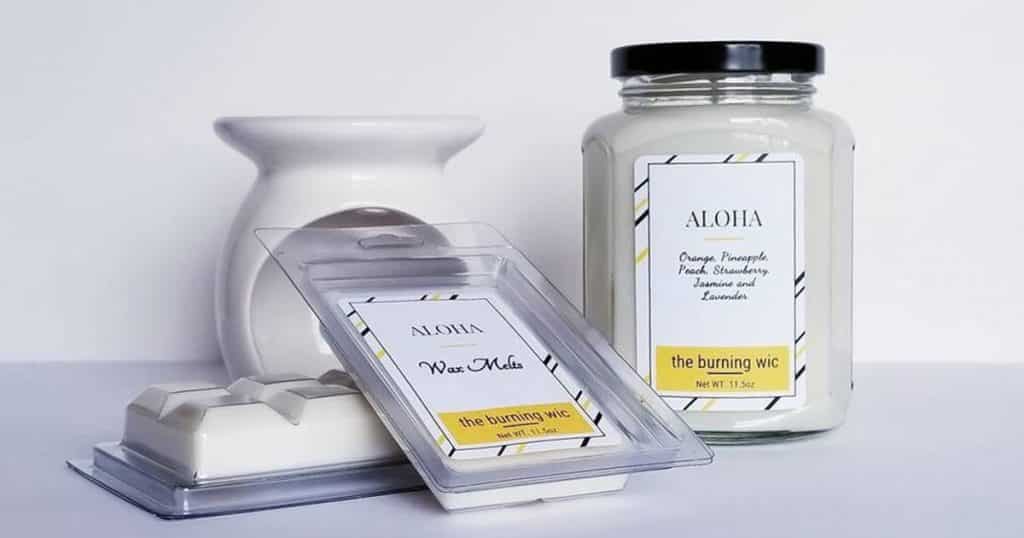 candle packaging different fonts